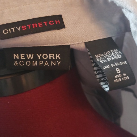 Grey button down blouse - Picture 2 of 2